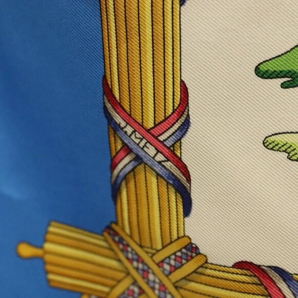 HERMES Carre 90 ""LIBERTE EGALITE FRATERNITE REPUBLIQUE FRANCAISE"" Auth - Picture 14 of 16